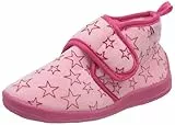 Playshoes Kinder Hausschuhe mit praktischem Klettverschluss, niedliche Hüttenschuhe für Mädchen und Jungen, mit Sternen-Muster