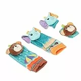 Hztyyier Entzückendes Baby-Handgelenk-Rassel-Fußfinder-Socken-Set, Buntes Streifenmuster, Weiche Kleinkind-Rasselsocke, Frühes Entwicklungsspielzeug für Babybetten, Kinderwagen (Typ 2)