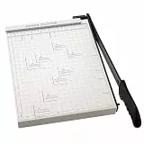 COOCHEER Papierschneider Profi Fotoschneider Papierschneidemaschine Schneidegerät Hebelschneider Schrottmaschineider, für Foto, Papier, Pappe, A4, Weiß
