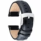 OTTOODY Leder Uhrenarmbänder 18mm-22mm, Schnellverschluß Elegantes Armband für Herren und Damen, Hochwertiger Ersatz für Uhr und Smartwatch