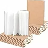 Koogel 24 Stück Klein Blanko Notizbücher, Notizbuch Journal Tagebuch Notizblöcke Schulhefte 8,9 x 12,7 cm Notizbücher mit Kraftpapier-Einband Braun
