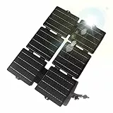 Kavolet 30W Tragbar Faltbares Solar Ladegerät mit Dual-USB-Anschluss, Tragbares Solarpanel Wasserdichtes Kompaktes Solarstrom-Ladegerät für Tablet-Laptop-Handys Camping Wandern Reisen
