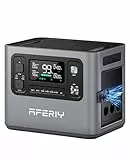 AFERIY 2800W Tragbare Powerstation 2048Wh, Erweiterbar Auf 10240Wh LiFePO4 Solargenerator & 1,3Std Schnellladung, mit APP, 13 Ausgänge,