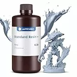 ANYCUBIC Standard Resin Plus 1000g, 3D Drucker Resin, 405nm LCD SLA Rapid UV Aushärtung Resin, Hochpräzises und schnelles Photopolymer Harz für LCD/DLP/SLA 3D Druck, Grau