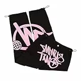 Minus Two Cargo Y2K Herren | Jogginghose Y2k Jeans Baggy | Hip-Hop Cargo Hosen Unisex | Harajuku Denim Schwarze Print Loose Straight Hose mit Weitem Bein | Teenager Jungen Skateboard Hosen Streetwear
