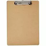 Amazon Basics Hartplatten-Klemmbrett - 6er-Packung, Braun