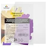 Tritart Transparentpapier Bedruckbar Weiß DIN A4 - Abpauspapier Pergamentpapier zum Bedrucken 125 Blatt 100g/m² - Architektenpapier Transparent Papier Bögen - Tracing Paper