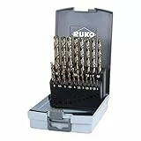 RUKO Spiralbohrer Satz 19 tlg 1–10 mm 215214RO HSSE-Co 5 DIN 338 Typ VA Metallbohrer für Edelstahl Stahl NE-Metalle präzise und langlebig