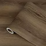 Vinylboden Selbstklebend, PVC Bodenbelag Selbstklebend Vinyl Holzoptik Bodenaufkleber, Wasserdicht Verschleißfest für Küche Wohnzimmer Badezimmer Walnuss-Holzmaserung 30X1000cm/Rolle