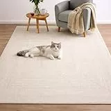 VIMODA Teppich Wohnzimmer Schlafzimmer Modern Hoch&Tief Bordüre Qualitativ 3D Effekt,Farbe:Creme;Maße:160x230 cm