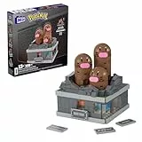 MEGA Pokémon Actionfigur-Bauset, Mini Motion-Digdri mit 350 Teilen und Auftauchbewegung, Spielzeug für Sammler zum Zusammenbauen und Präsentieren, HTH73