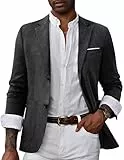 PaulJones Anzüge & Sakkos für Herren Freizeit Regular fit Hochzeit Elegante Dunkelgrau XL