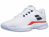 Babolat - Tennisschuhe Herren, Jet Tere 2 All Court, Größe 40, Weiß Strike Rot, Leichtes und Langlebiges Material, Komfort und Halt für Clubspieler