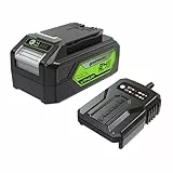 Greenworks 24V Original Akku und Ladegerät - 4Ah Lithium-Ionen Akku, 60W Leistung, 120 Min Ladezeit - G24B4 & G24UC