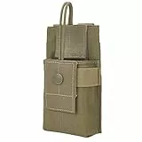 Gexgune Tactical Radio Case Halter Holster Walkie Talkie Holster Einstellbare Molle Tasche Open Top Magazin M4 Mag Pouch (Bräunen)