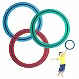 CUVZORA 3 pcs 30 cm Flying Ring Wurfring,Kinder Tosy Flying Ring Strand Spielzeug, für Ring Toss Spiel, Outdoor Spiele Anzug, Urlaub im Freien Game Booth(Grün,Blau,Rot)