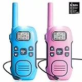 NXGKET Walkie Talkie Kinder Erwachsene, Walki Talki 5 km Reichweite, 16 Kanäle Funkgeräte, Walkie-Talkie Aufladbar mit 1200 mAh Li-ion Akku, VOX Taschenlampe für Freien, Camping, Wandern, Abenteuer