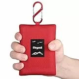 Siegvoll Picknickdecke mit praktischem Karabiner Ultraleicht ultradünne tragbare Stranddecke, Outdoor Decke für Strand, Picknick, Camping und Wandern 140 x 200 cm (Schwarz)