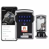 Master Lock Smart Connected Schlüsseltresor, Verschlüsselung nach Militärstandard, Aussen, Wandhalterung, Bluetooth oder Zahlencode, 12.7 x 8.3 x 5.9 cm