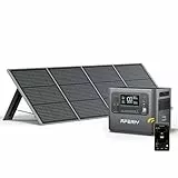AFERIY Solar Powerstation 2400W (4800 W Peak) P210, mit 200W Solarpanel Power Station, LiFePO4 Batterie, 220V-240V, Faltbar Solarpanel mit USB, IP65, für Outdoor Camping, Reise, Stromausfälle