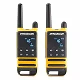 Dynascan P19 PMR-446 Funkgerät 2er-Set mit Koffer & Headsets - Lizenzfreies Walkie-Talkie IP54 Wasserdicht Handfunkgerät