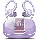 VKROBAG Wireless Earbuds Sport, Bluetooth 5.3 Kopfhörer mit ENC Noise Canceling Mikrofon, 48H Ohrhörer mit Ohrbügel, 3D Stereo, LED, IPX7 Wasserdicht Wireless Ohrhörer für Laufen, Fitnessstudio