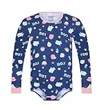 Landofgenie Langarm Onesie für Herren Bodysuit Pyjama One Piece Männer Bedruckte Body Strampler Meeresleben - Druck L