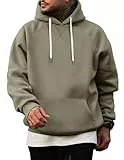JMIERR Herren Hoodie Sweatshirt Kapuzenpullover Farbvarianten Casual Kapuzenjacke Kapuzenpulli Langarm Kordelzug mit Tasche mit Tasche Grün XL