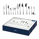Villeroy & Boch – Oscar Tafelbesteck 68 teilig 12 Personen, Spülmaschinenfest, Rostfrei, Besteck Edelstahl, Essbesteck, Besteckset, Messer, Gabel, Löffel, Küchen Besteck Set, Edelstahl
