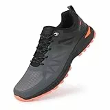 Hawkwell Herren-Trail-Laufschuhe in großen Größen und Übergrößen, Wander-Sneakers für Männer, lässige Workout-Schuhe, EU-Größe 47 48 49 50 51 52 53, Grauorange PU, EU53