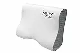 Mlily by Ebitop Orthopädisches Seitenschlaf-Viskoseschaum-Kissen (Memory Foam) mit Kissenbezug, Kopfkissen für Seitenschläfer (54x37x11/8,5 cm weiß)