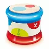 Hape Baby-Trommel - Rollendes Musikspielzeug für Kleinkinder zum Erlernen von Rhythmus und unterschiedlichen Klängen, batteriebetrieben, ab 6 Monaten