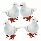 Toyvian 4 Stück Uhrwerk Taube Laufendes Spielzeug Aufziehen Springendes Küken Vögel-Statue Vogel Aufziehbares Spielzeug Simulation Taube Figur Gefälschte Tierverzierung Puzzle Plastik Kind