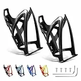Toptrek Flaschenhalter Fahrrad Getränkehalter, Leichte Fahrrad Flaschenhalter, Trinkflaschenhalter Fahrrad PC mit Befestigungsteilen, Fahrradflaschenhalterung für Rennrad/MTB/E-Bike (2er-Pack)