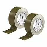 Klebeband 3M Outdoor Gewebe Klebeband (2er Pack) Panzertape Bundeswehr Panzerband (48mm x 20m) Grün