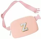 Aganmi Initial Bauchtasche für Mädchen, Umhängetasche, kleine Gürteltasche für Damen, trendige Hüfttasche mit verstellbarem Riemen, personalisierbar, für überall geeignet, Brusttasche, Reisezubehör,