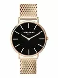 LIEBESKIND BERLIN Unisex Erwachsene Analog Quarz Uhr, Ip Roségold