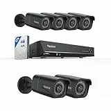 Reolink 4K Überwachungskamera Aussen Set, 8CH Videoüberwachung mit 6X 8MP PoE IP Kamera und 2TB HDD NVR für 24/7 Aufnahme Innen Outdoor, Personenerkennung und Fahrzeugerkennung