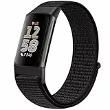 Runostrich Nylon Armband Kompatibel mit Fitbit Charge 6/Fitbit Charge 5 Armband Ersatzband Nylon Sport Loop Uhrenarmband für Fitbit Charge 6/Charge 5 Damen Herren