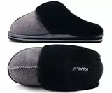 KuaiLu Hausschuhe Damen Flauschige Plüsch Geschlossen Winter Warme Pantoffeln Frauen Kuschel Memory Fussbett Hause Slippers Rutschfest Feste Sohle Hüttenschuhe Indoor Outdoor. Schwarz 38