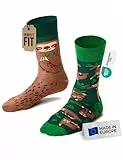 Many Mornings Ungleiche Lustige Socken 39-42 Unisex Faultier Motiv Geschenkidee Geburtstag Bequeme Baumwollsocken