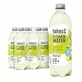 hohes C Vitamin Water Protect Limette & Ingwer (6 x 750ml), für dein Immunsystem: Vitamin C, D, E + Zink, gegen oxidativen Stress, nur 6kcal/100ml, ohne Zuckerzusatz & Süßungsmittel, vegan