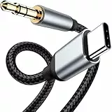 USB C auf Aux Kabel 1M, USB C auf 3.5mm auf Klinke Kabel, Aux Typ-C Audio Klinkenkabel Adapterkabel Jack für iPhone 17 16 15, für Samsung Galaxy S23/S22/S21, Huawei P40/P30, Home/Car Stereos usw