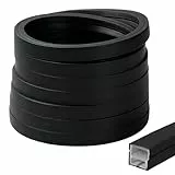 LOMUG LED Profil Silikon, Wasserdicht Led Strip Abdeckung 12×12mm für LED Streifen bis 9mm, Flexibler LED Strip Diffusor Kürzbar für Decke Wand TV Akustikpaneel Beleuchtung(Schwarz, 3M)