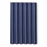 Amazon Basics Polyester Duschvorhang, Schnelltrocknender Badevorhang für Standardduschen und Badewannen, 183,0cm x 183,0cm, Marineblau