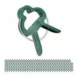 Relaxdays Pflanzenclips, 120 Stück, Pflanzenklammern groß, 4,5 x 6 cm, Klammern für Tomatenpflanzen, Gartenclips, grün