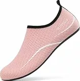 Sixspace Herren Damen Badeschuhe Wasserschuhe Aquaschuhe Strandschuhe Schnell Trocknend Slip on Breathable Schwimmschuhe Surfschuhe für Beach Pool Surfen Yoga 487 Rosa 38 EU