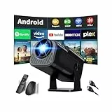 Mini Projector 4K Full HD 1080P [2026 Model] Mini Beamer with WiFi 6 and Bluetooth 5.2 & 270° Rotation Portable Projector with Automatic Keystone Correction HDMI/TV Stick/Memory Stick/Laptop,Black