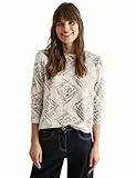 CECIL Damen B322664 Kuscheliges Print-Shirt, Desert Beige Melange, XL EU