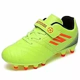 Mitudidi Fussballschuhe Jungen Fußballschuhe Kinder Halle Sneaker Outdoor Multinocken Fussball Trainingsschuhe Stollenschuhe Atmungsaktiv rutschfest Laufschuhe Turnschuhe für Unisex-Kinder Grün 29